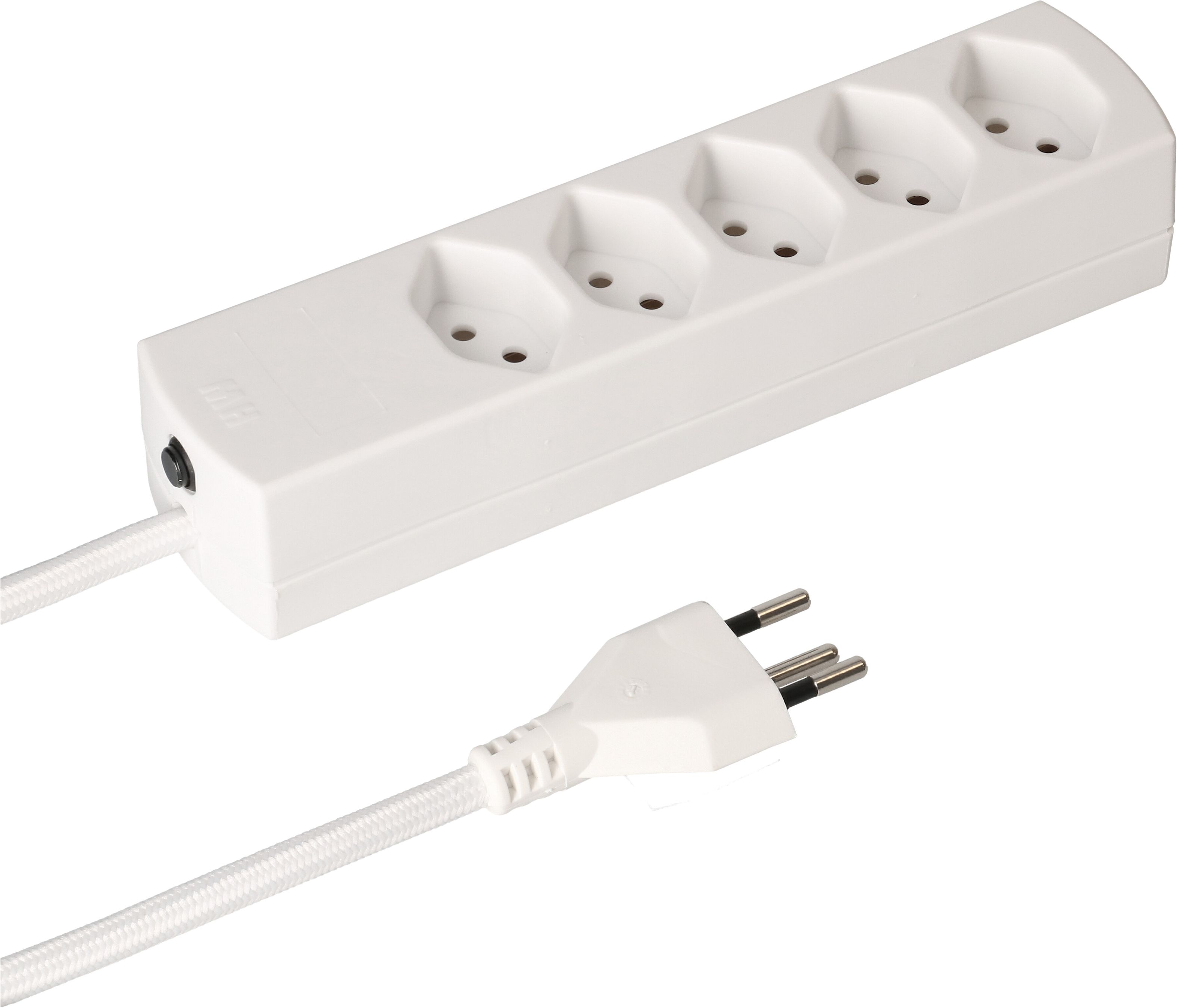 multiprise TEX 5x type 13 blanc 2m