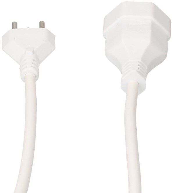 Rallonge TD H05VV-F3G1.0 2m blanc type 12 / type 13