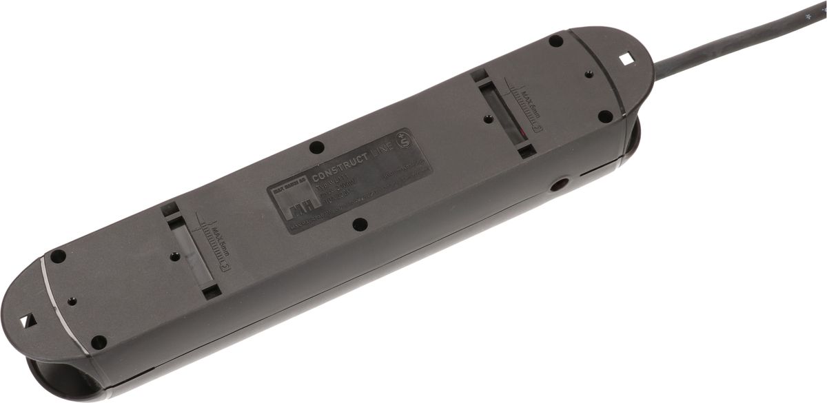 multiprise Construct Line IP20 4x type 13 noir 3m