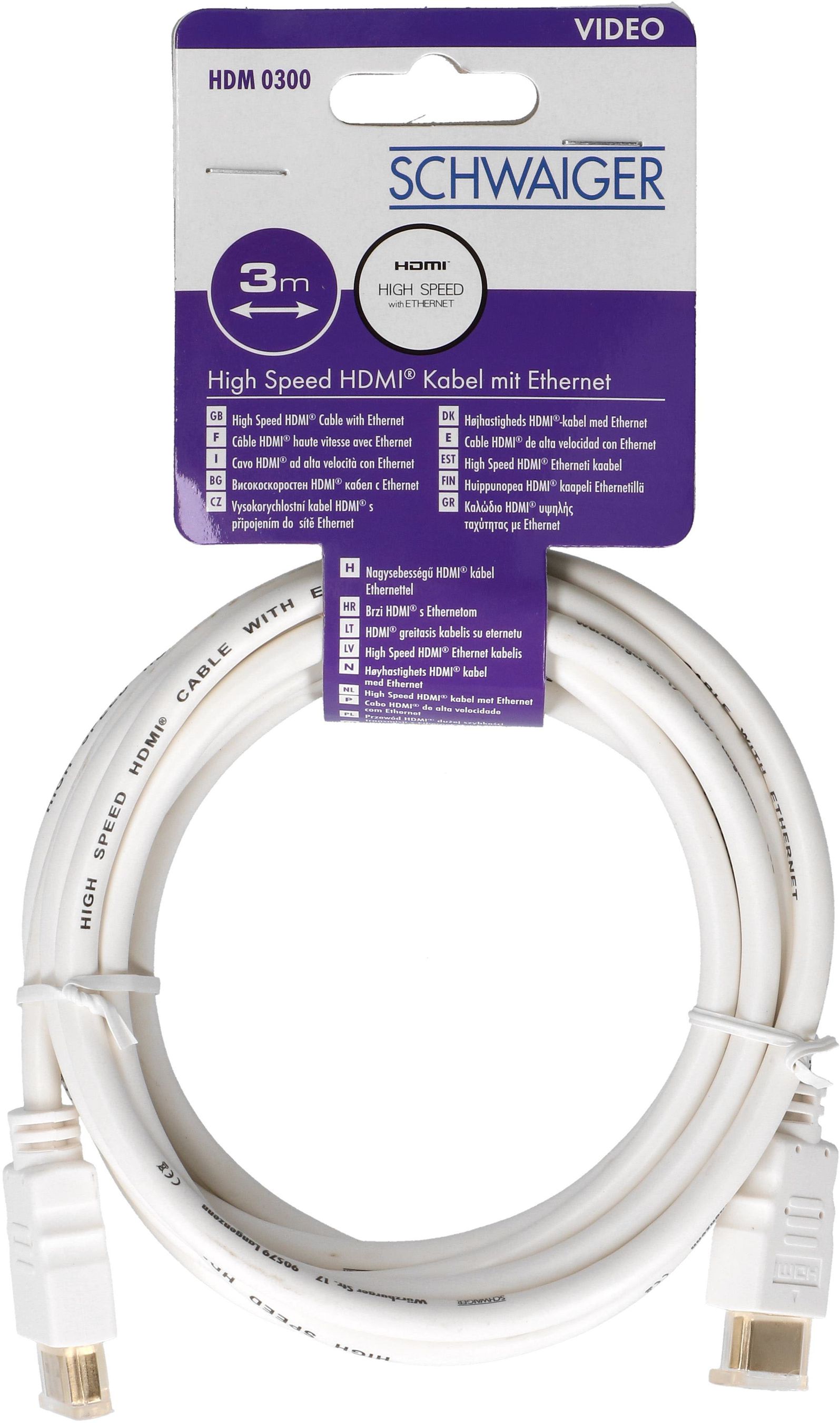 câble HDMI 3m blanc High Speed