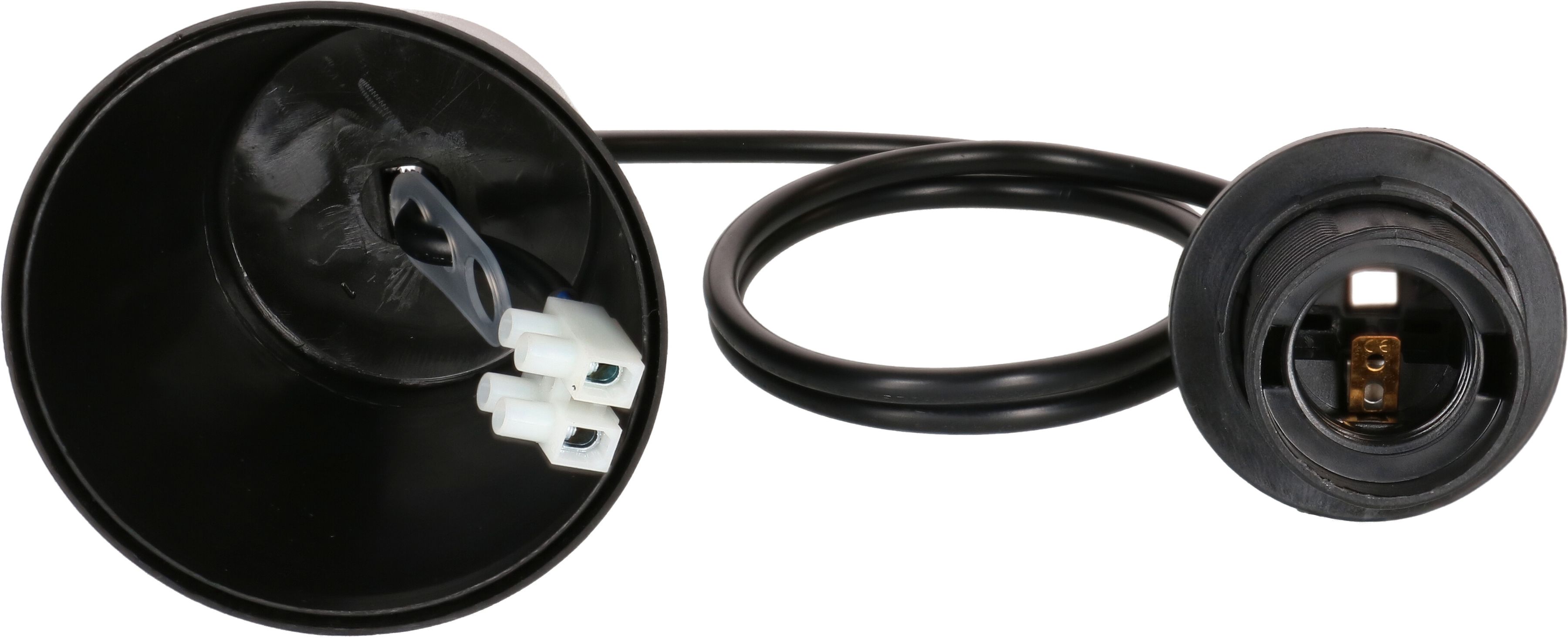 suspension de lampe E27 noir L=0.7m