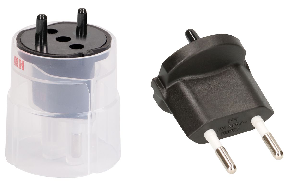 adaptateur fixe type 11 / fiche profilée CEE 7/17 noir