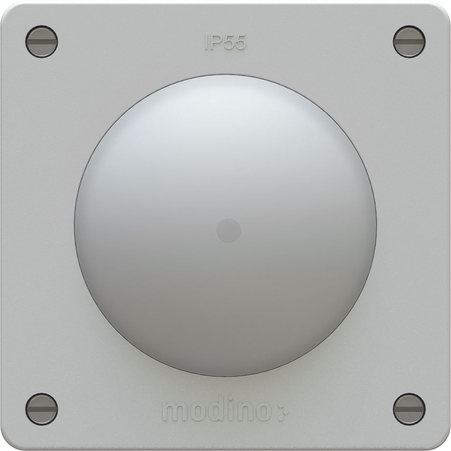 bouton-poussoir NO/NF illuminé AP exo IP55 gris clair