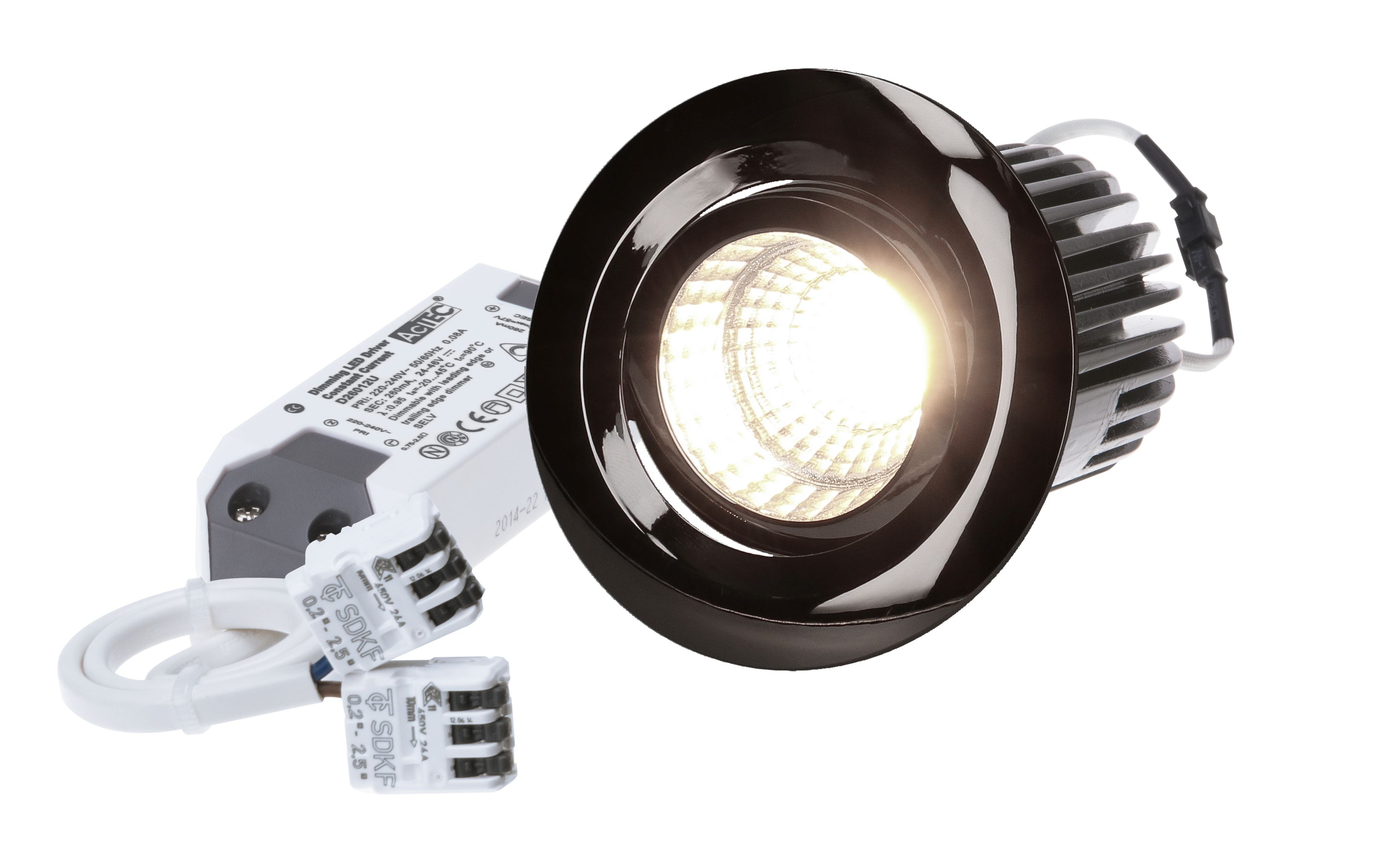 spot encastré à LED MOVE Ø68 anthracite 3000K 960lm 38°