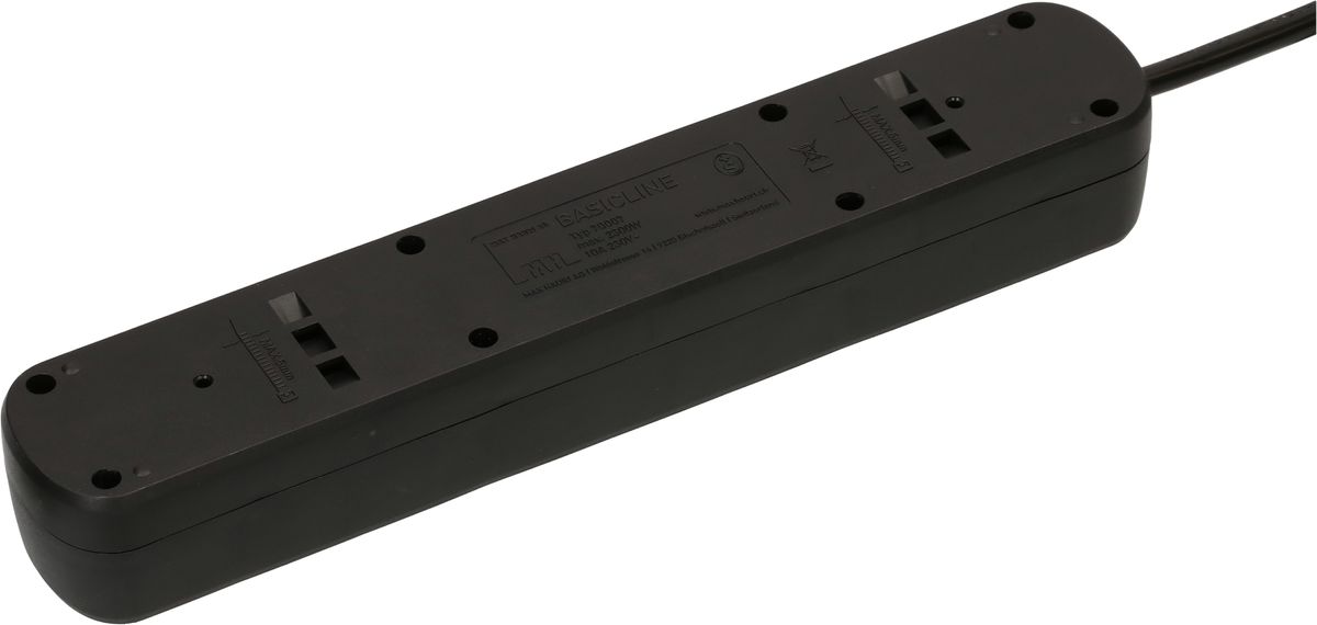 Steckdosenleiste Basic Line 7x Typ 13 schwarz Schalter 1.5m