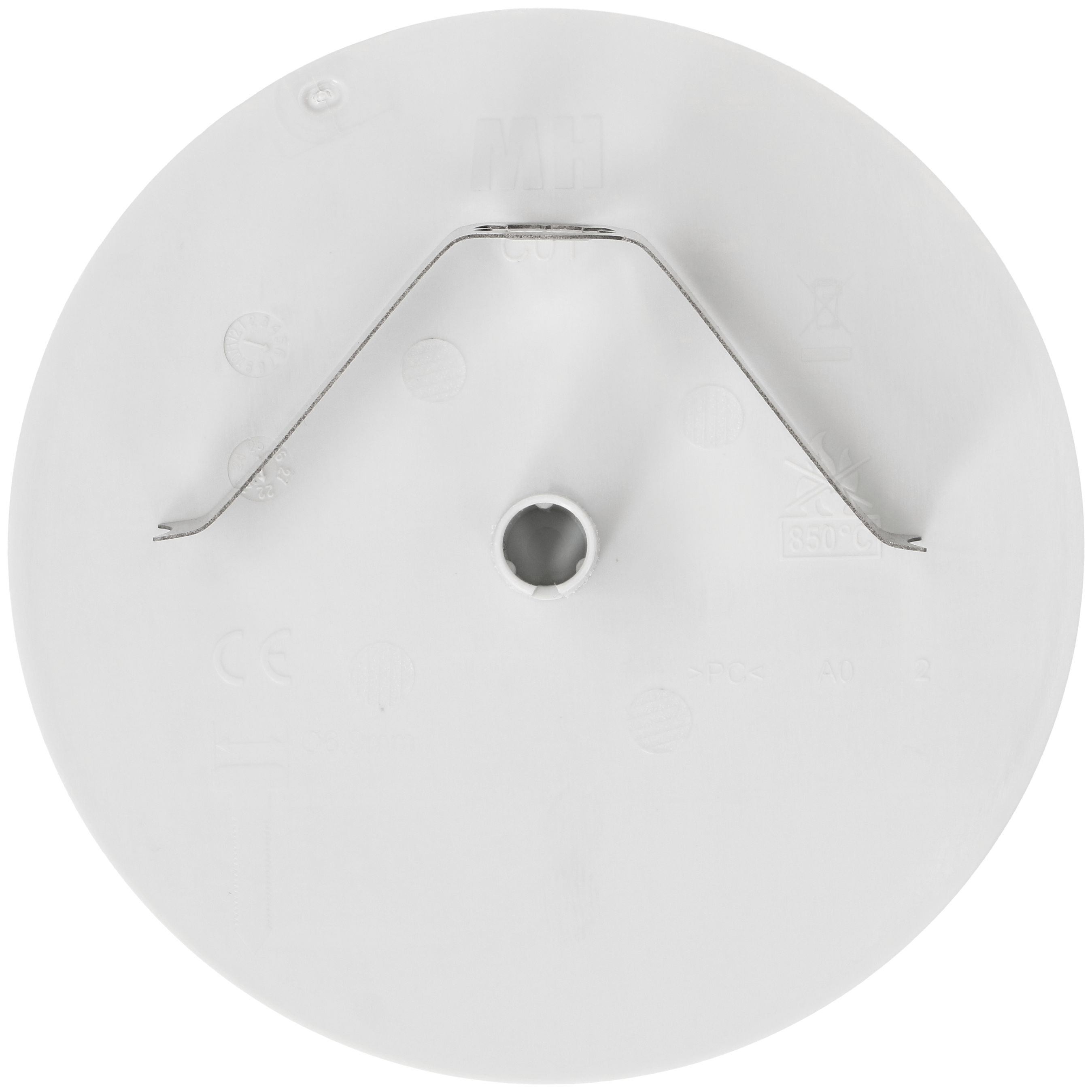 rosette de plafond rond plat étrier à ressort enfichable gris