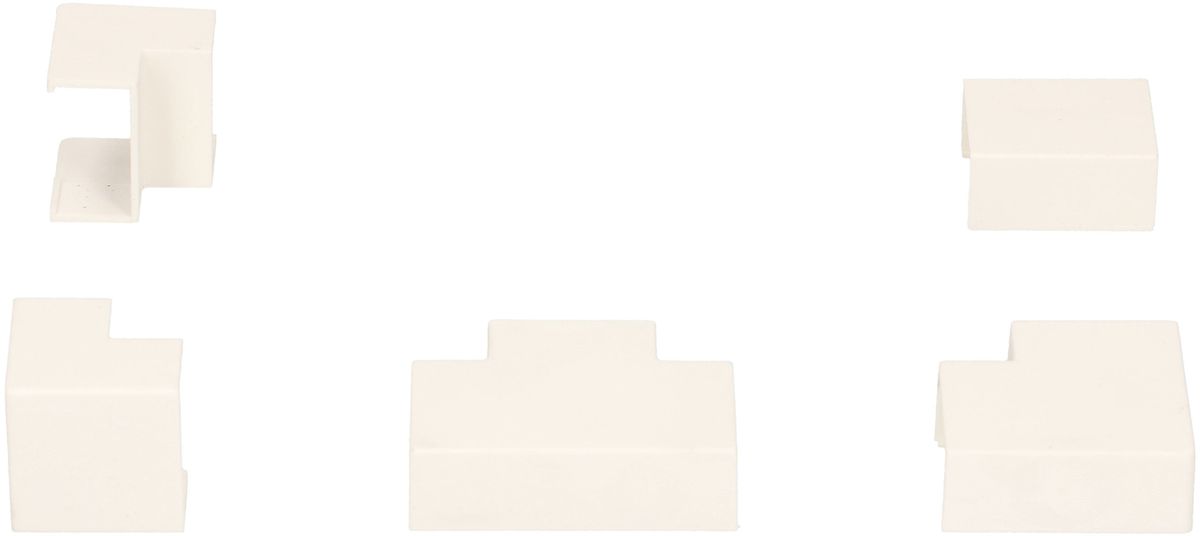 Connessione canalina 16x10mm bianco assortito 5 pz.