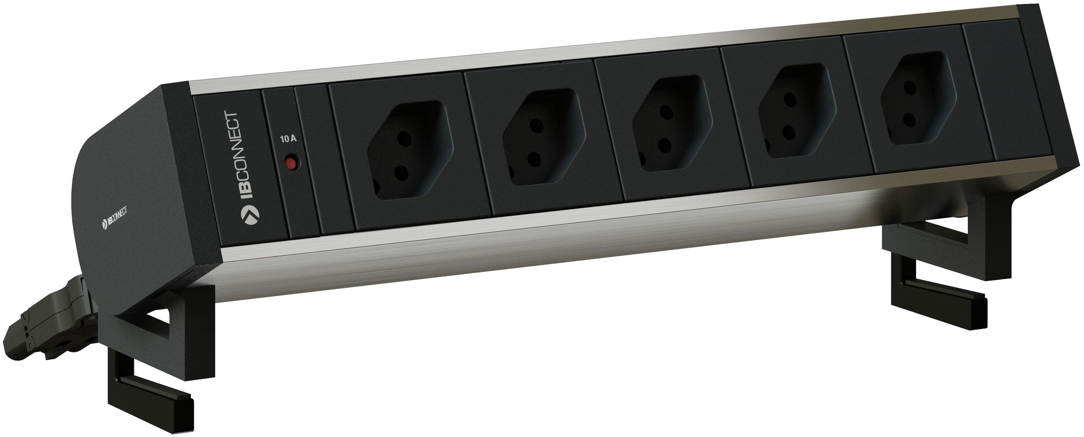 SUPRA bloc multiprise anodisé 5x type 13