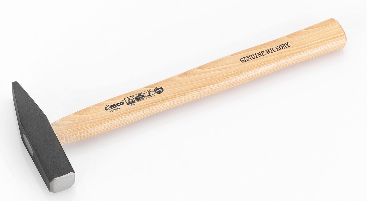 Marteau de serrurier avec manche en frêne poli et courbé 500g