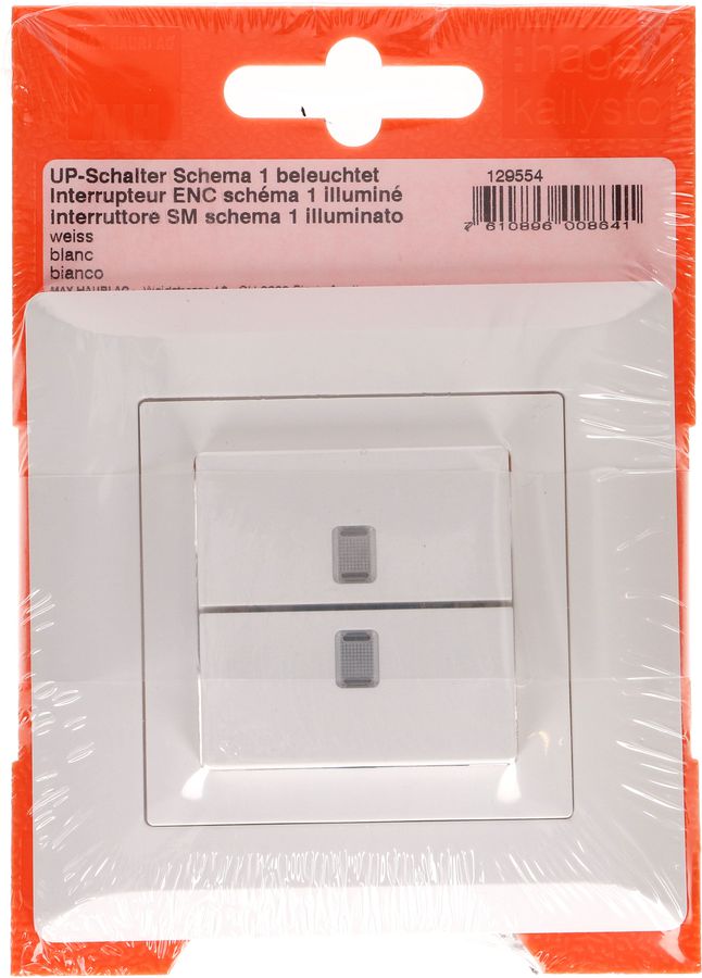 interrupteur à poussoir double schéma3+3 illu. jn ENC Kallysto bc