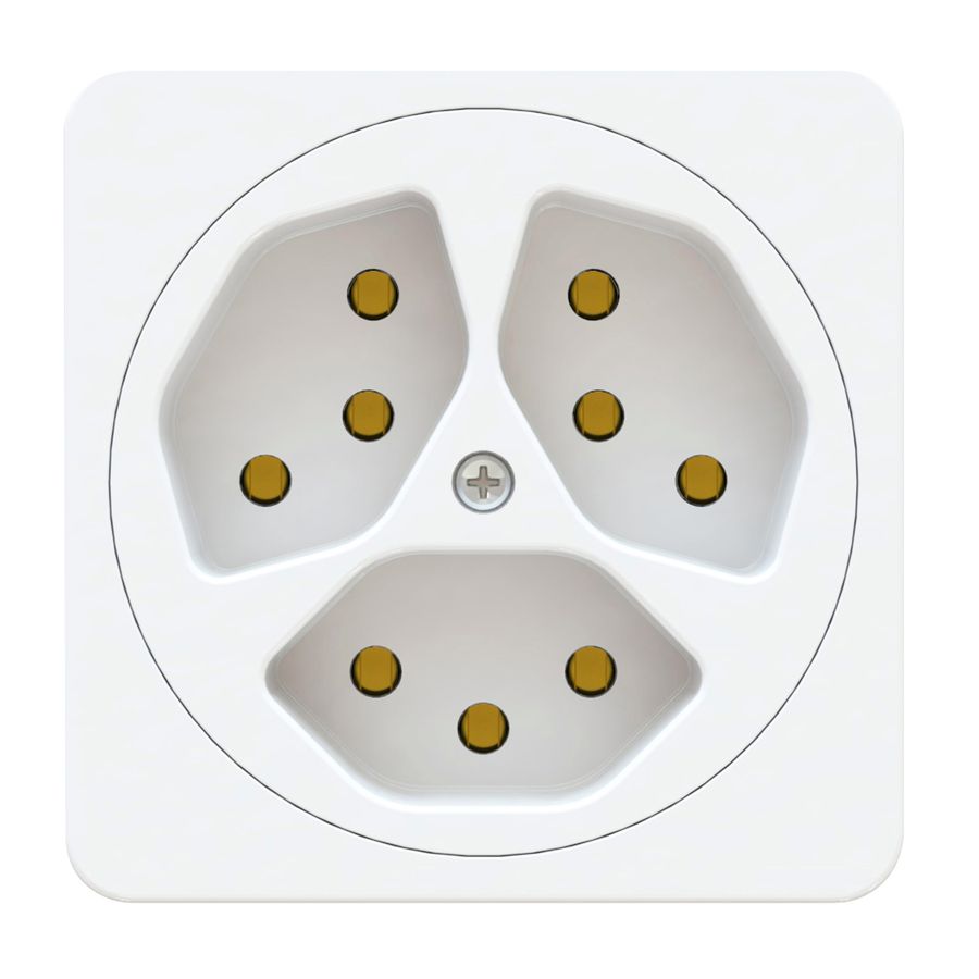 prise 3x type 13 ta.1x1 AP maxONE blanc