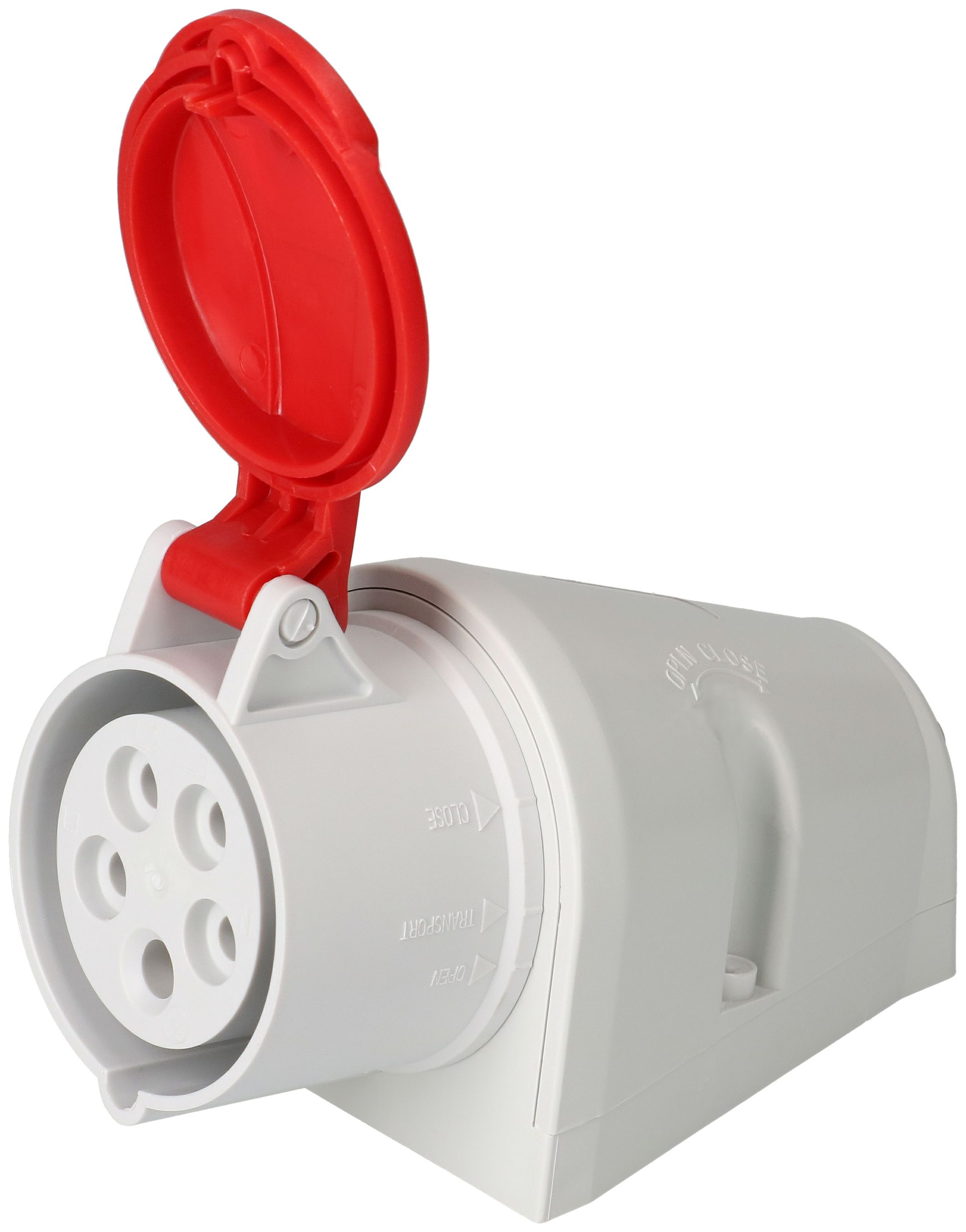 prise murale CEE 3P+N+E 400V/16A rouge IP44
