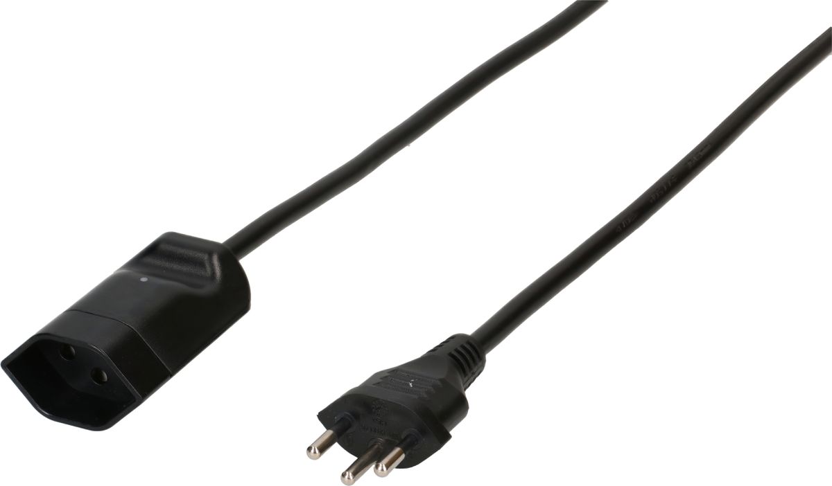 rallonge TD H05VV-F3G1 3m noir avec indicateur d'activité