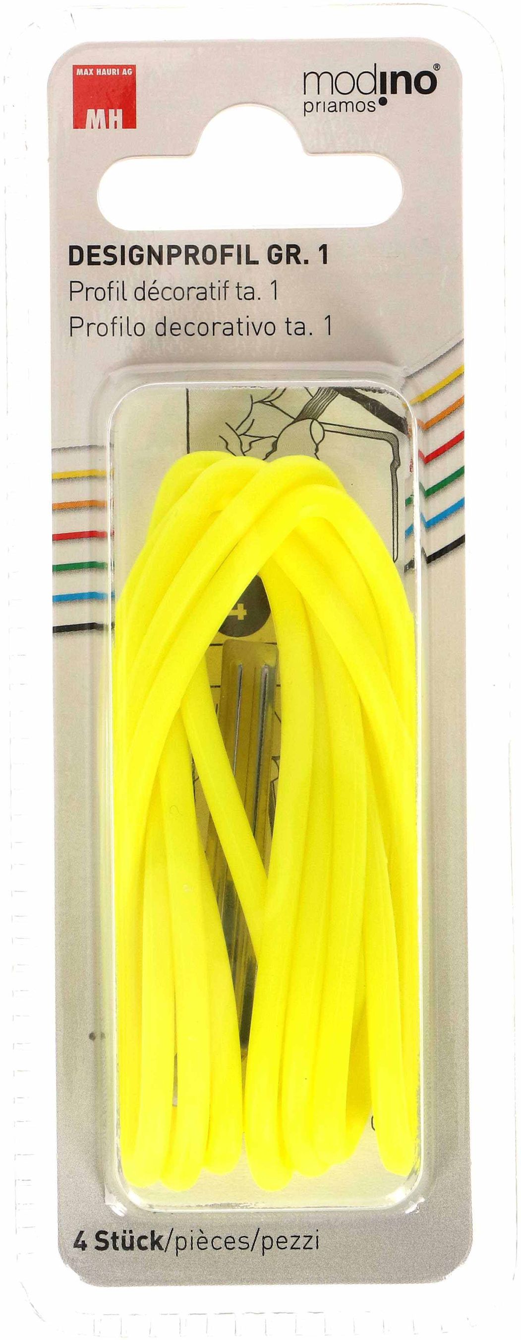 Designprofil Gr.1x1 priamos gelb / 4 Stück