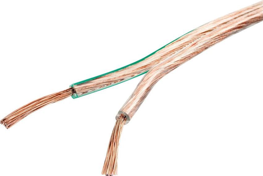 câble de haut-parleur 2x1.5mm² 25m transparent