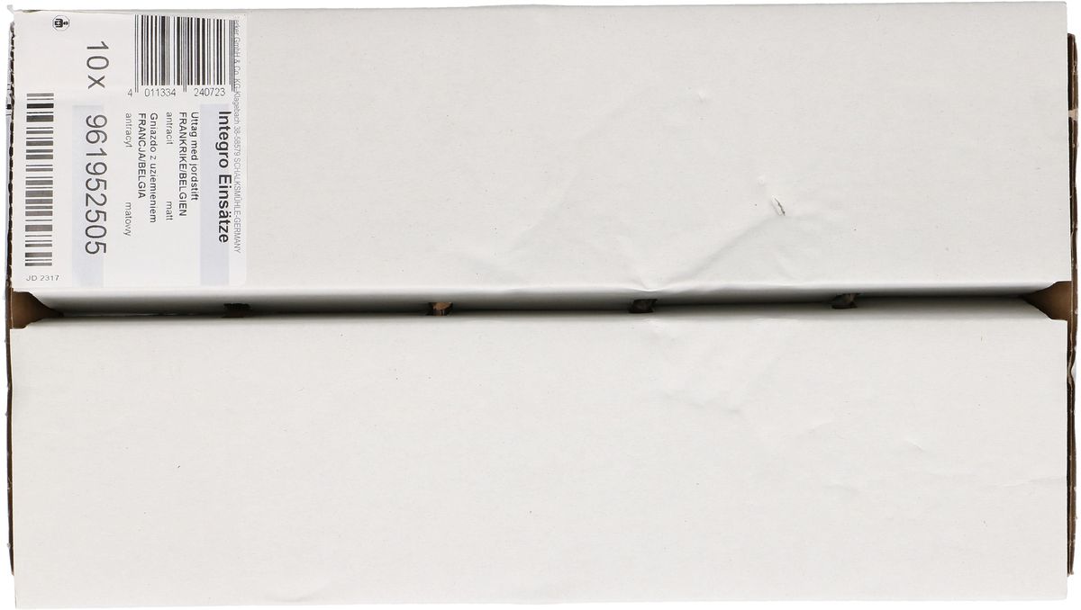 prise 1x type E appareil + plaque frontale BS Berker Integro ant.