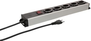 multiprise Power Line 5x type 13 gris/noir interrupteur 5.0m