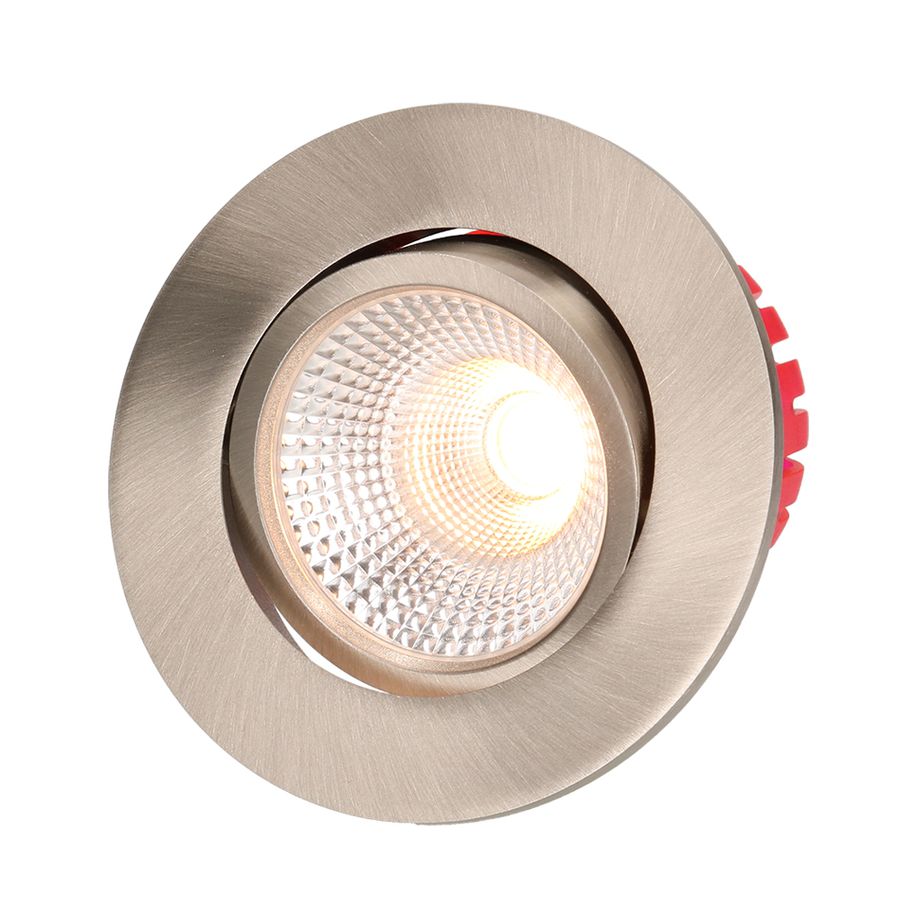 LED-Einbauspot SOLV Ø68 Nickel gebürstet 3000K 710lm 38°