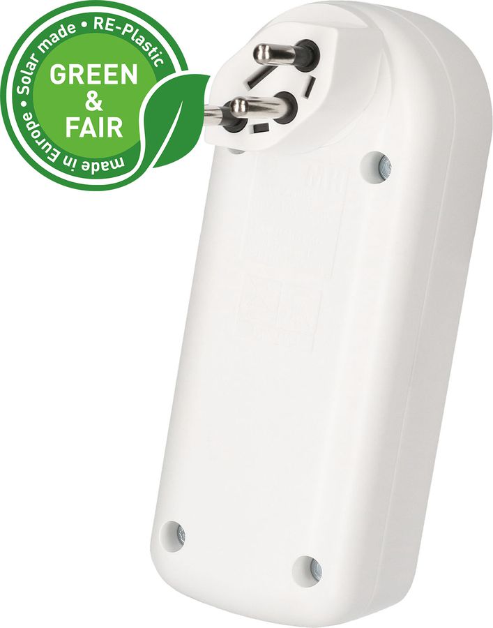 multi adaptateur ADAPT 3x type 13 blanc rotatif Green+Fair