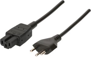 câble d'appareil TD H05VV-F3G1.0 3m noir type 12/C15A