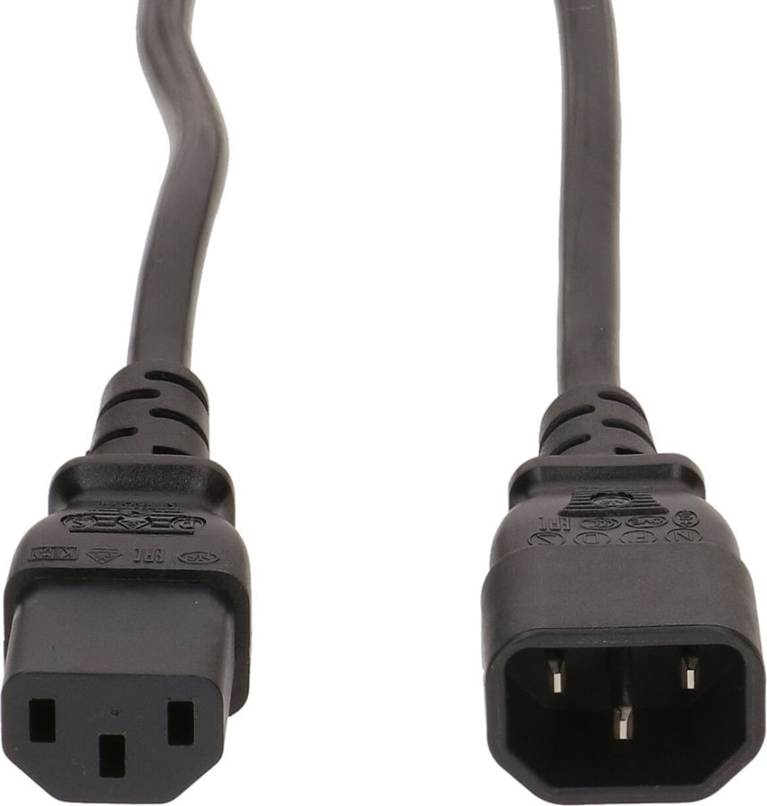 rallonge d'appareils TD H05VV-F3G1.0 3m noir C14/C13