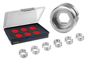 Set inserti per pressa DIN 6p. scatola di trasporto alta qualità