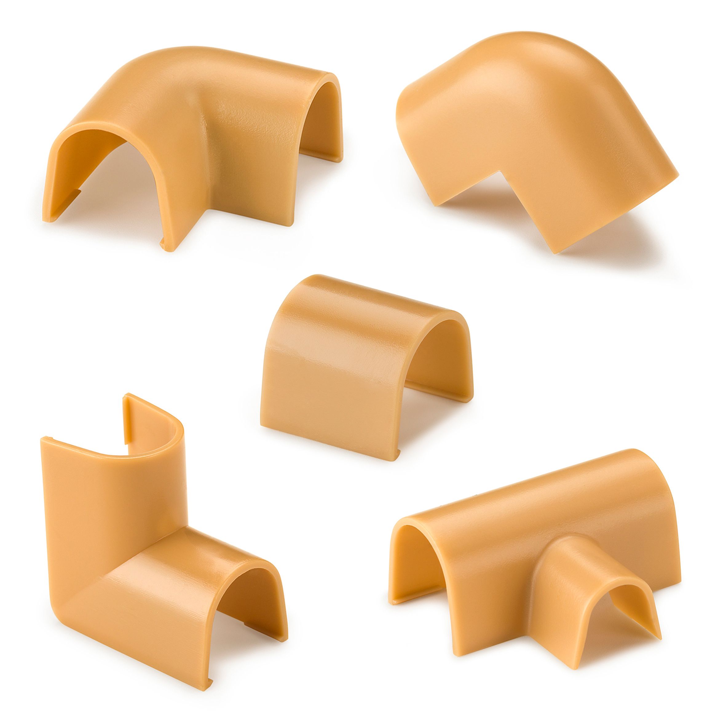 Raccords de goulotte 5mm beige assorti 10 pcs.