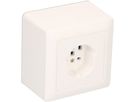 Steckdose 1x Typ 25 Gr.1x1 AP Kallysto weiss