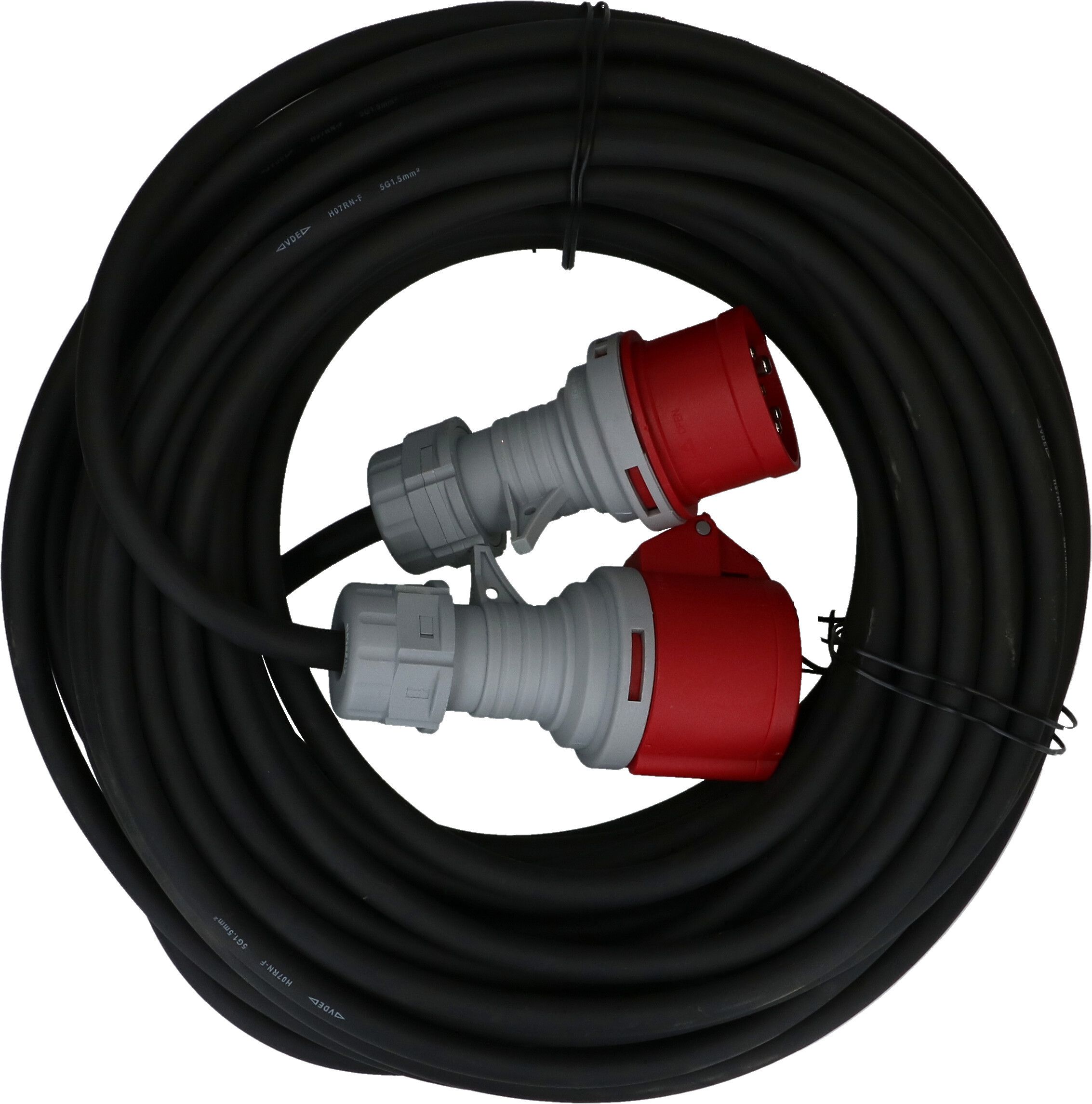 rallonge CEE H07RN-F5G1.5 noir 20m IP44 5 pôles