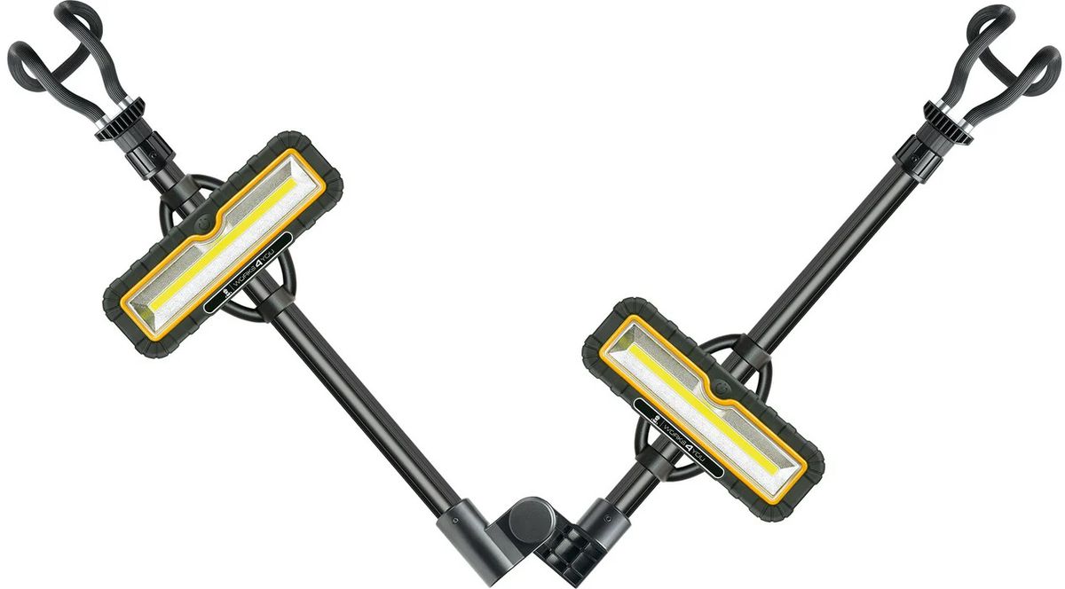 projecteur de travail rechargeable LED 2x 5W pliable noir/jaune