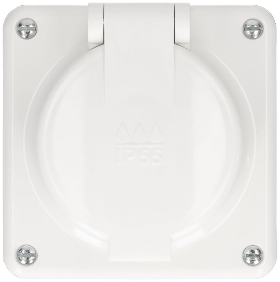 prise 1x type 25 ta.1x1 AP Mica Nass IP55 blanc