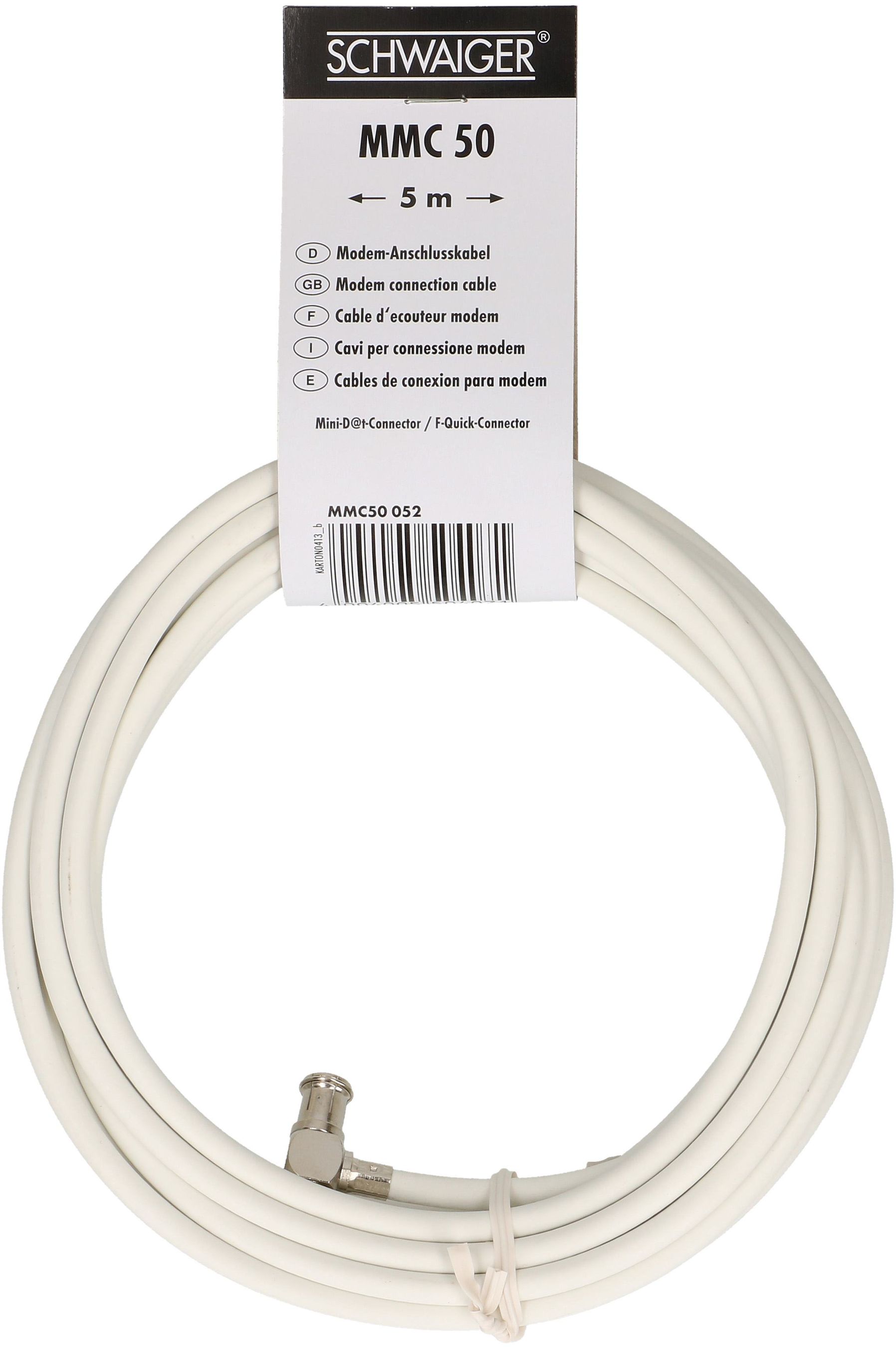 Daten-Anschlusskabel weiss 5m