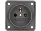 prise 1x type E appareil + plaque frontale BS Berker Integro ant.