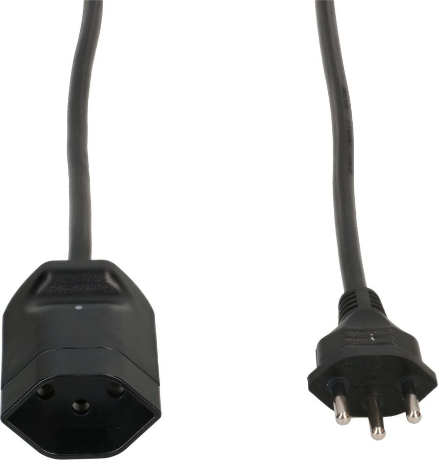 rallonge TD H05VV-F3G1 3m noir avec indicateur d'activité