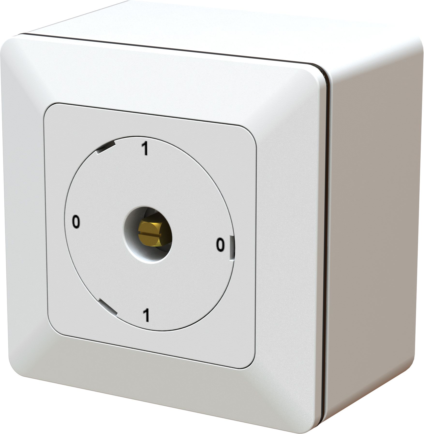 interrupteur à clé carrée schéma 0/1L 0-1-0-1 AP priamos blanc