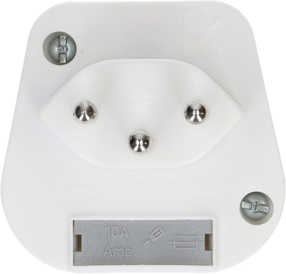 Reiseadapter Typ 12 / Grossbritannien 3-polig weiss