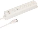 multiprise Prime Line 6x type 23 blanc interrupteur 5m