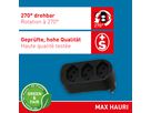 multi adaptateur ADAPT 3x type 13 noir rotatif Green+Fair