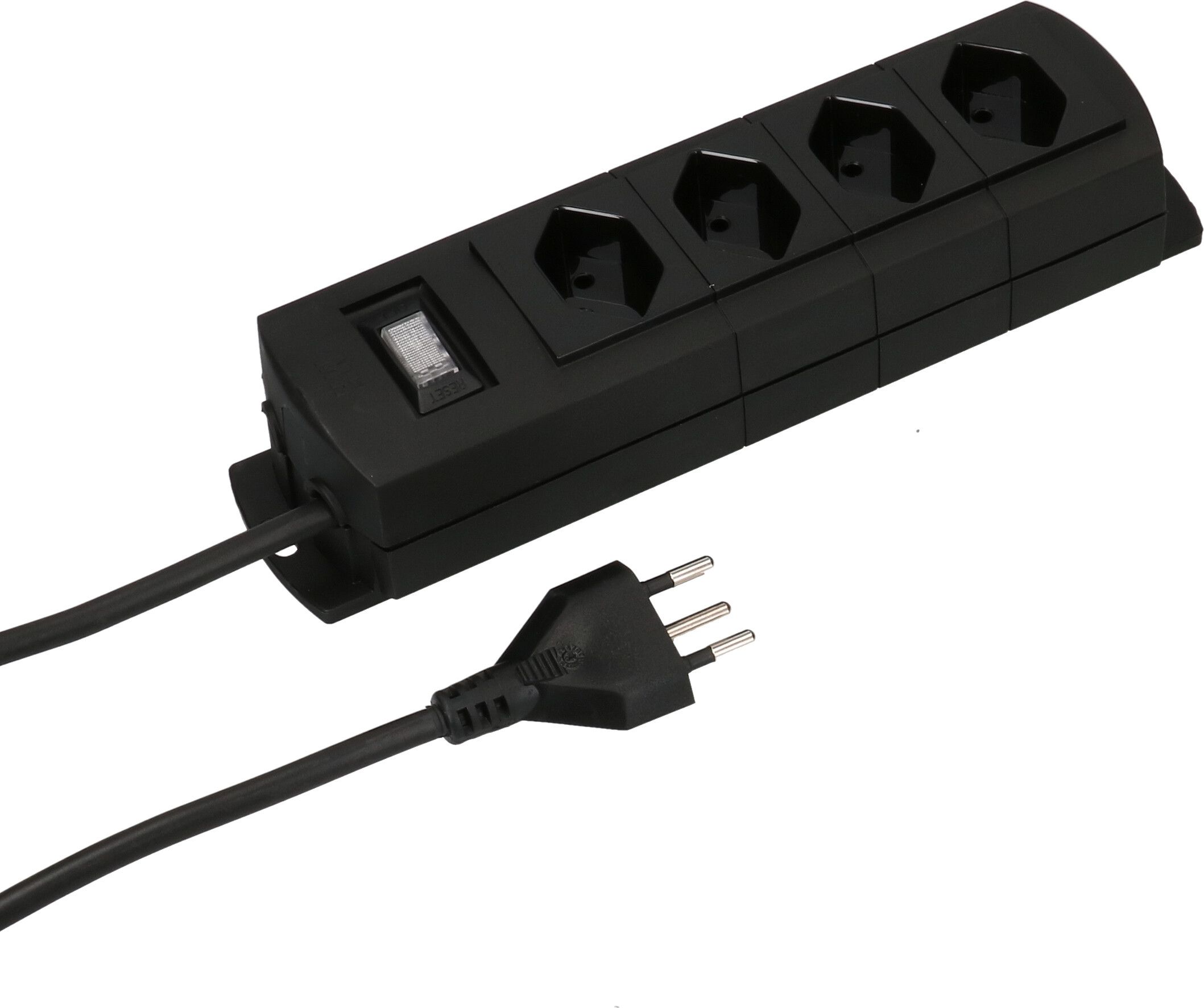 Steckdosenleiste Prime Line 4x Typ 13 schwarz Schalter 5m