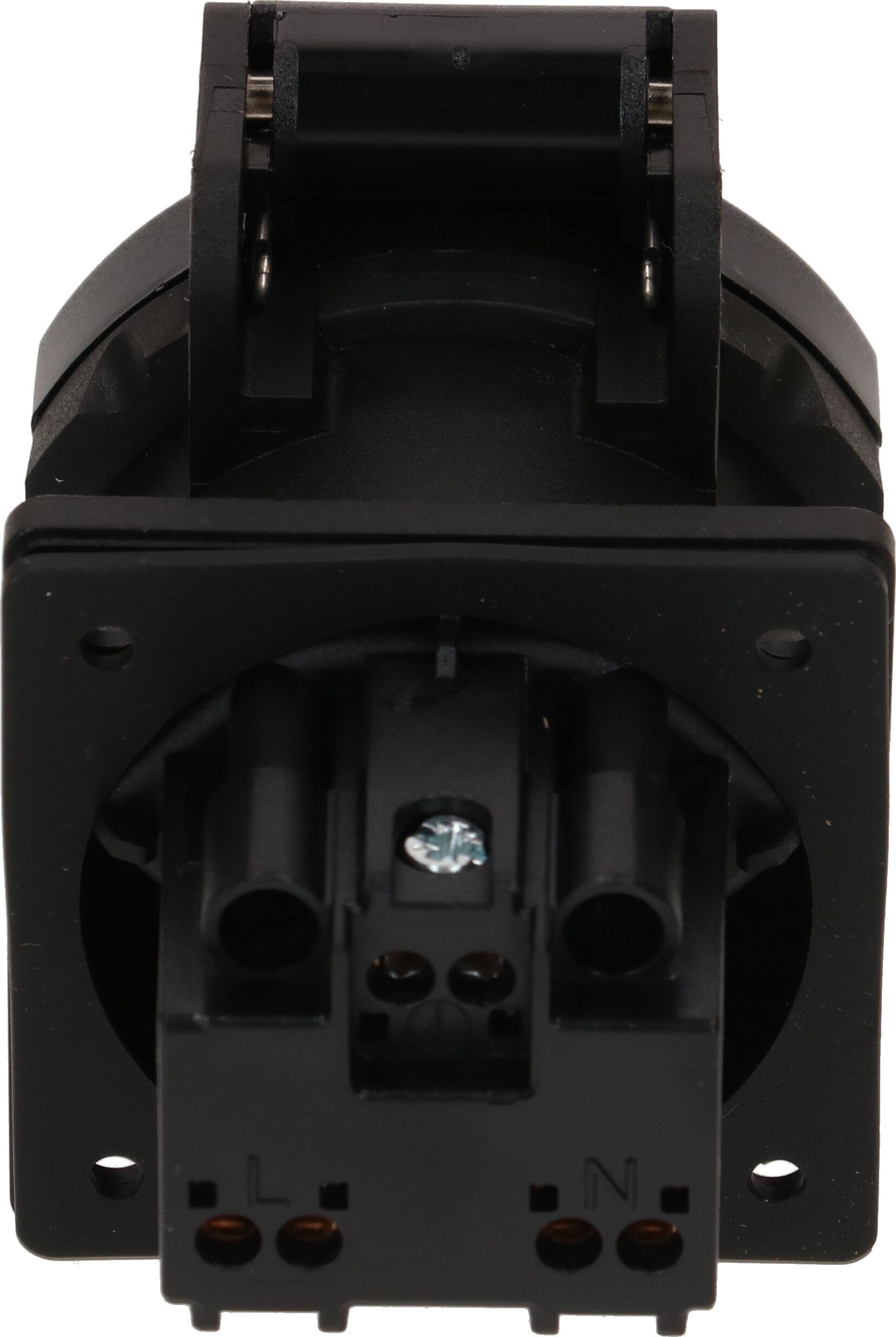 prise à encastrer 1x type 13 L+N+PE Max Hauri IP55 noir/noir