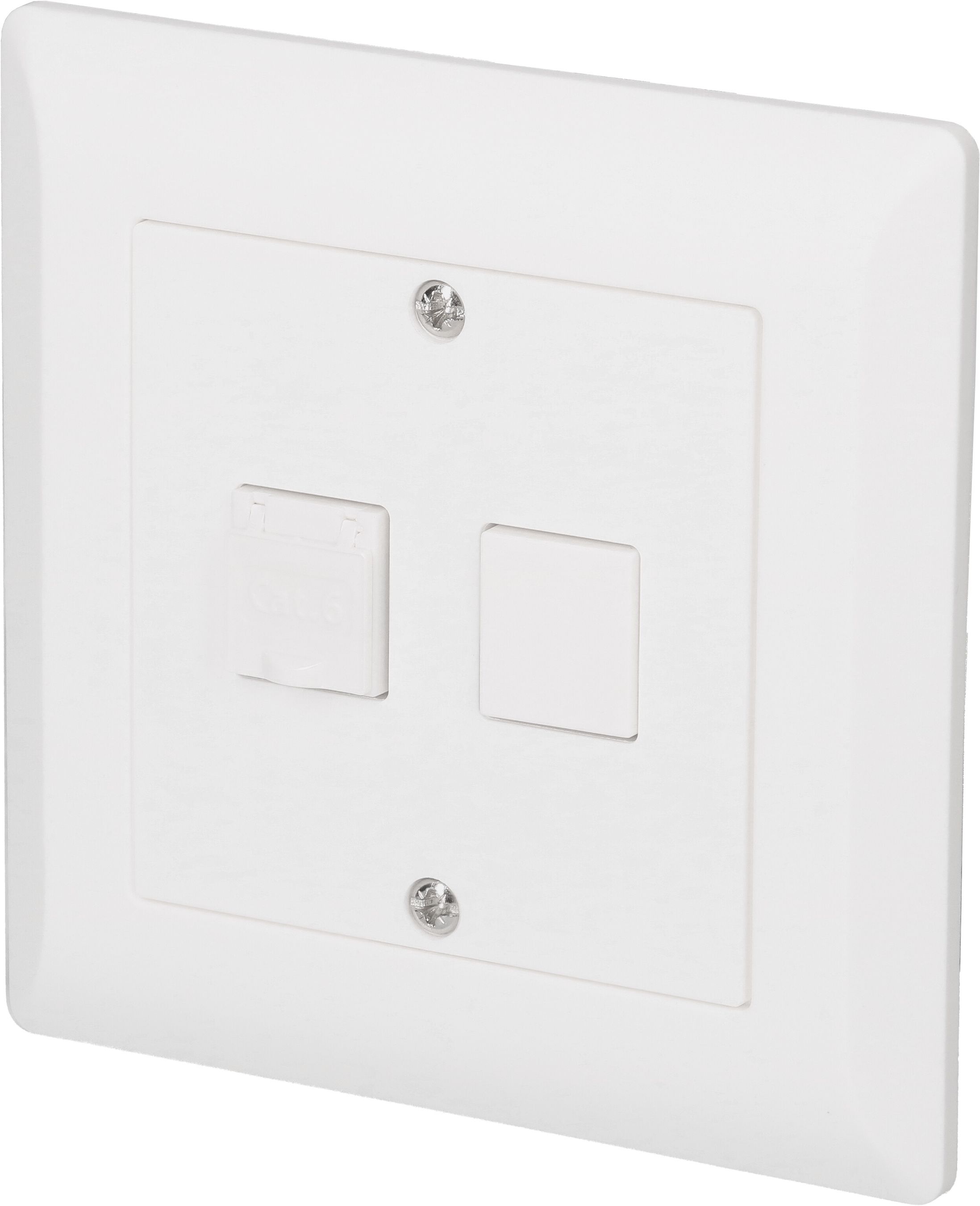 téléphone/réseau 1x vide/1xRJ45 cat. 6 ENC Kallysto blanc