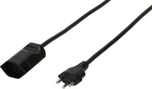 rallonge TD H05VV-F3G1 5m noir avec indicateur d'activité