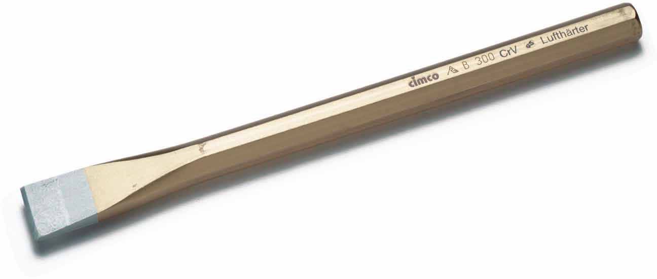 Ciseau à pierre octogonal larg.23mm épaiss. d'acier 16mm Gr250mm