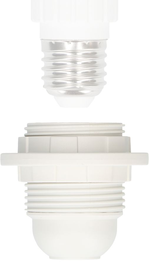 douille E27 à vis avec 2 anneaux M10x1 blanc