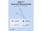câble de recharge USB-C silicone 1.5m bleu