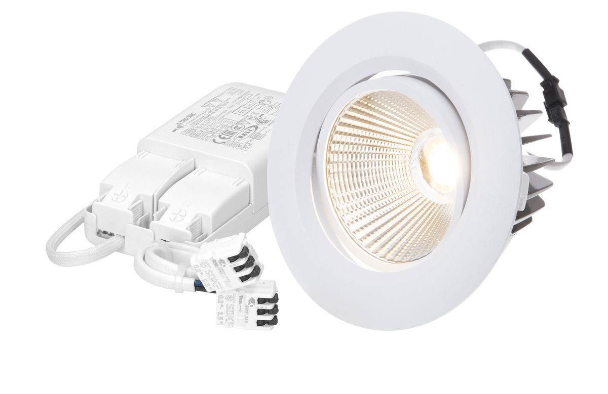 spot encastré à LED AXO Ø80 DALI blanc 3000K 960lm 38°