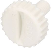 Vis moletée PA M4x0.7 L=10mm blanche