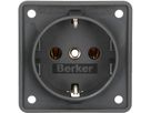 presa 1x Schuko apparecchio + placca frontale Berker Integro ant.