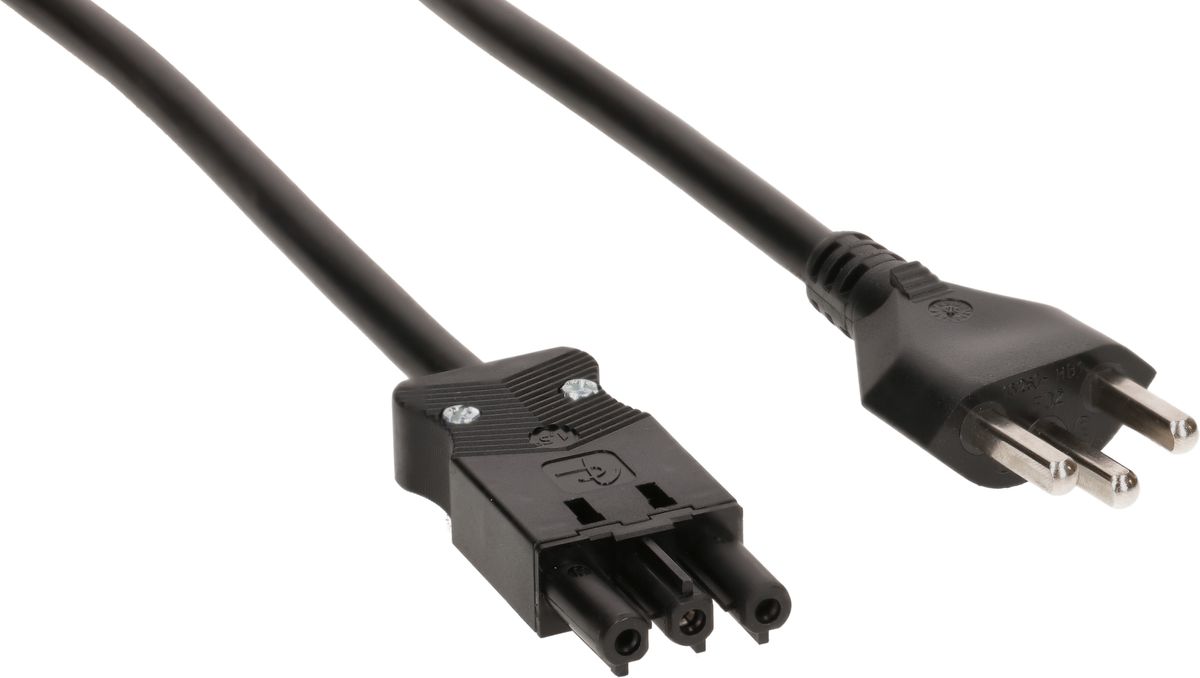 câble de raccordement TD H05VV-F3G1.5 3m noir type 23 / AC 166