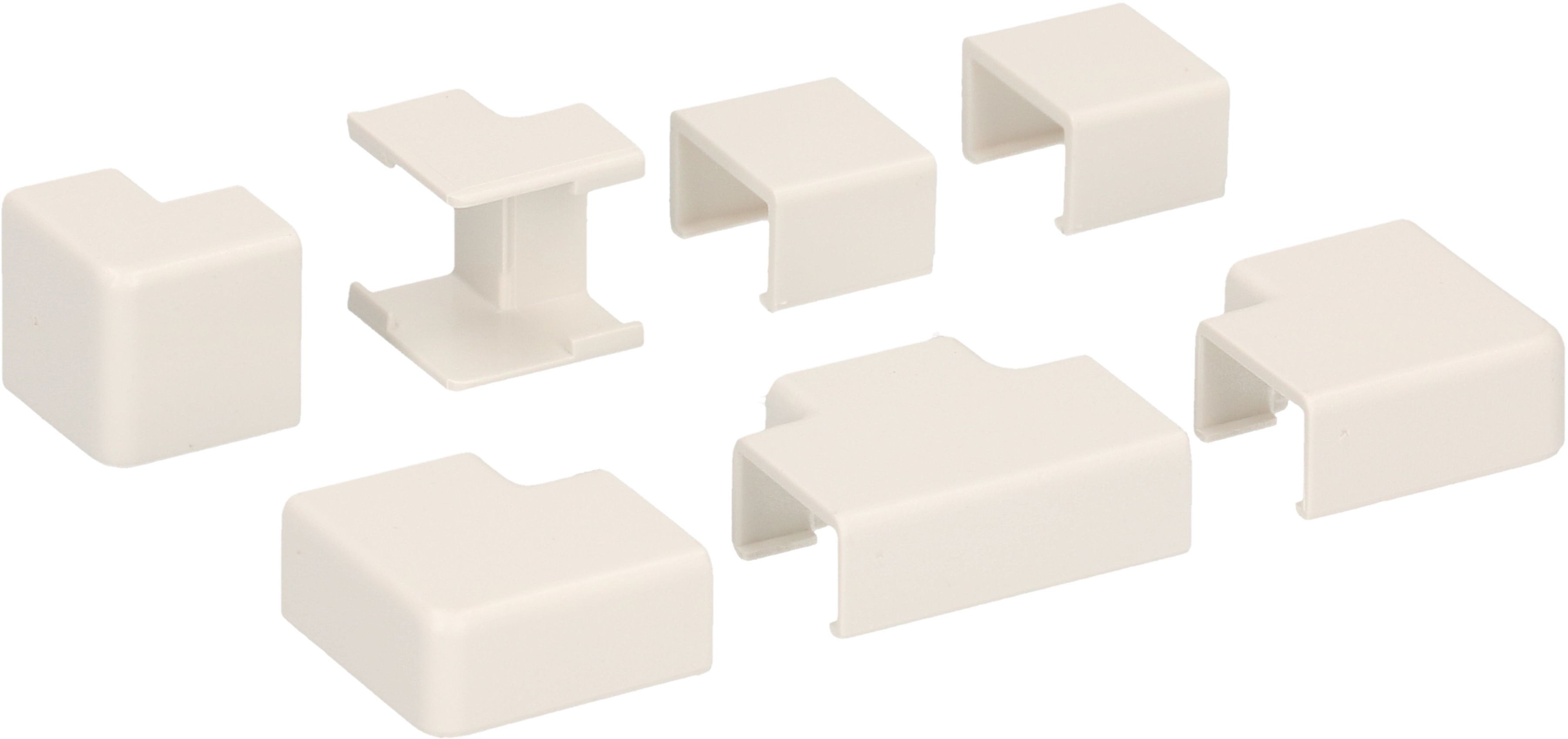 Raccords de goulotte 9x5mm blanc assorti 7 pcs.